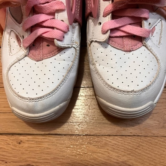 Nike Air Huarache High Top Pink and White Sneakers 7 - Picture 5 of 11